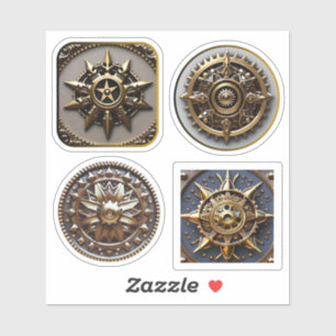 Sticker Assortiment à vapeur no 1 Steampunk
