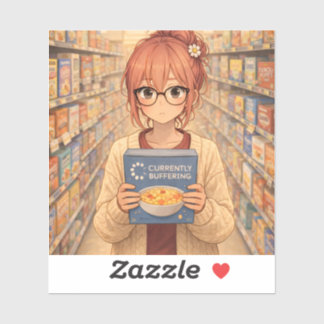 Sticker Aster™ Currently Buffering Custom-Cut Vinyl Sticke