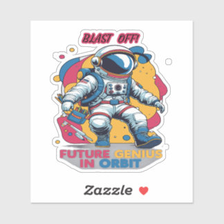 Sticker Astronaut Back-to-School "Future Genius in Orbit"