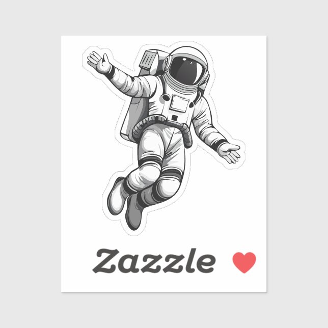 Sticker Astronaute dans l'espace (Feuille)