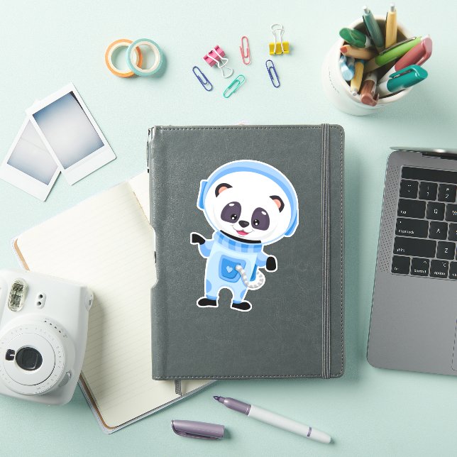 Sticker Astronaute de l'espace Panda (Couverture iPad)