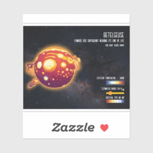 Sticker Astronomie Étoile Bételgeuse Espace Science Concep