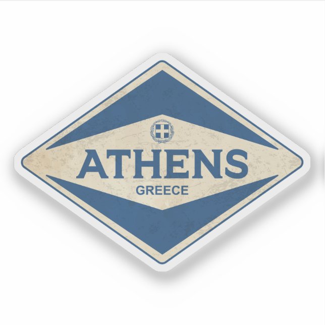 Sticker Athènes Grèce Vintage (Devant)