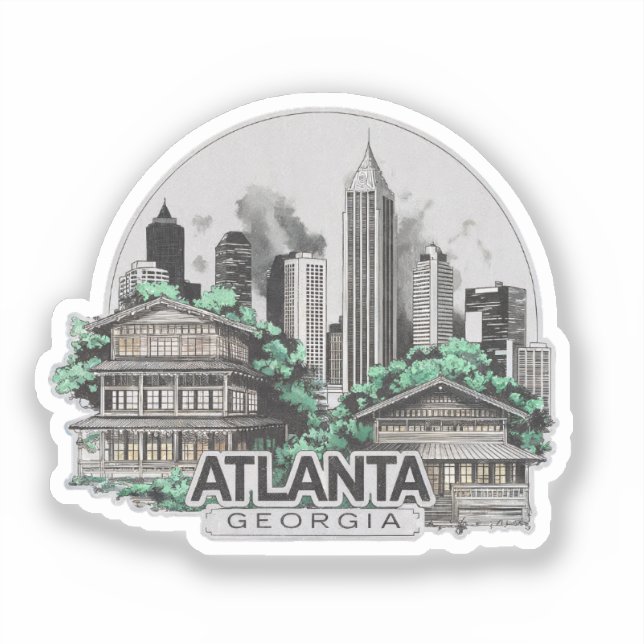Sticker Atlanta City Géorgie USA (Recto)