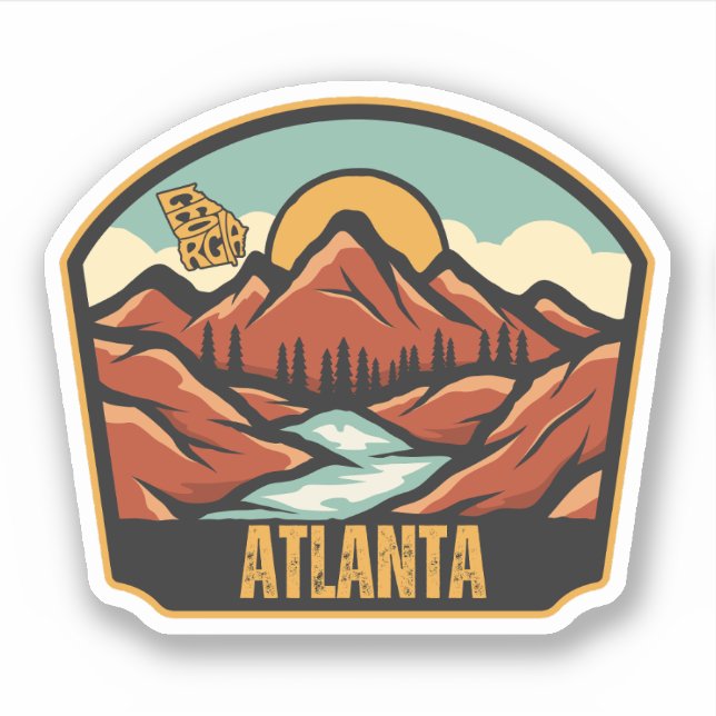 Sticker Atlanta, Géorgie (Devant)