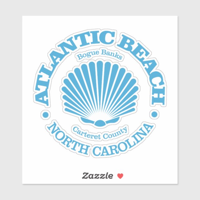 Sticker Atlantic Beach (coquillage) (Feuille)