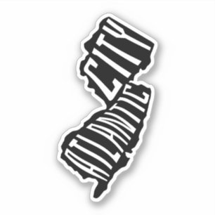 Sticker Atlantic City, New Jersey Plan Outline - USA Trave