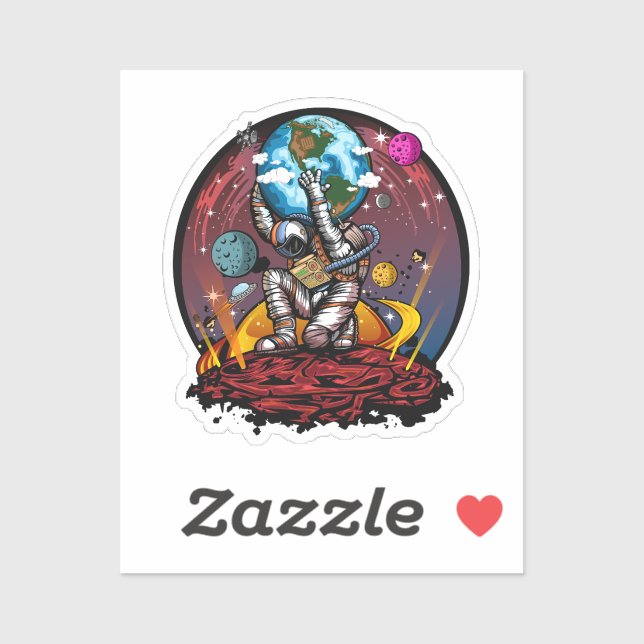 Sticker Atlas Space Man (Feuille)