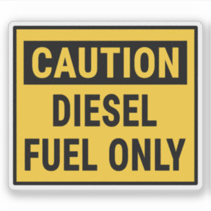 Sticker Attention Carburant diesel seulement