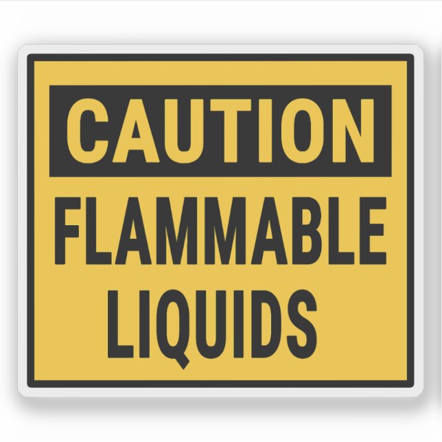 Sticker Attention Liquides inflammables (Devant)