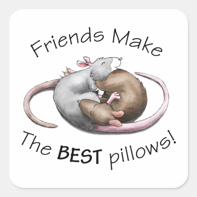 Sticker au rat mignon (Devant)