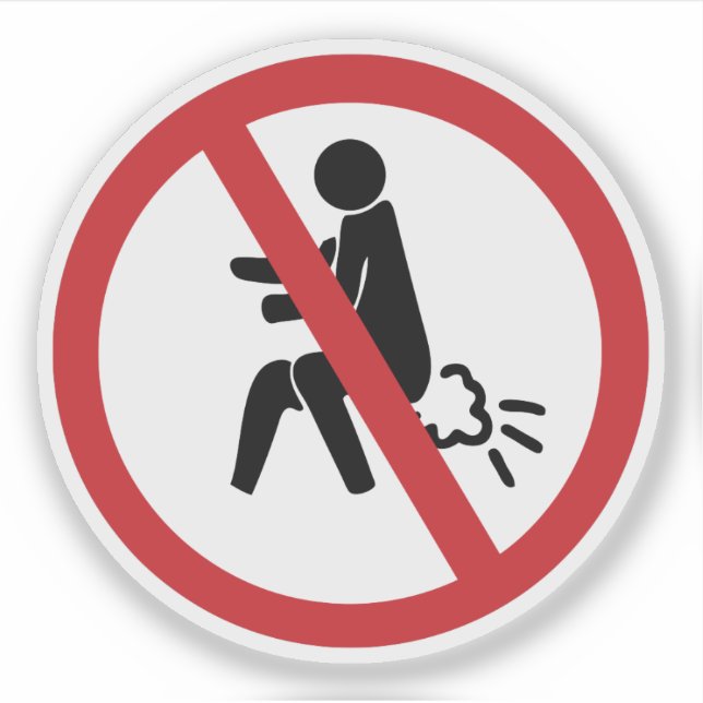Sticker AUCUN ⚠ Drôle Toilette Thaïlandaise ⚠ (Devant)