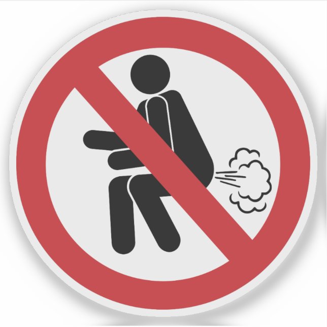 Sticker AUCUN ⚠ Drôle Toilette Thaïlandaise ⚠ (Devant)