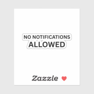 Sticker Aucune notification autorisée Minimaliste Techniqu