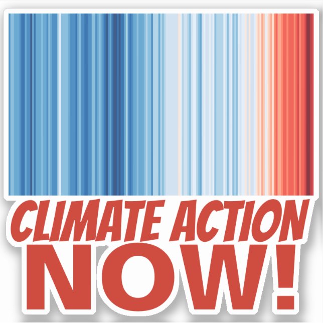 Sticker Augmentation de la température du changement clima (Devant)