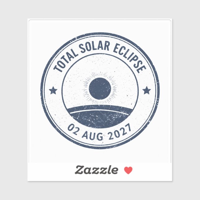 Sticker August 2 2027 Solar Eclipse (Feuille)