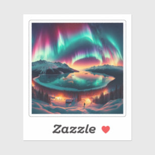 Sticker Aureola Borealis en Alaska