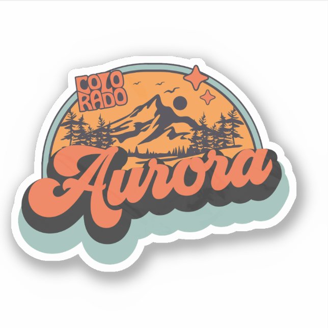 Sticker Aurora, Colorado (Devant)