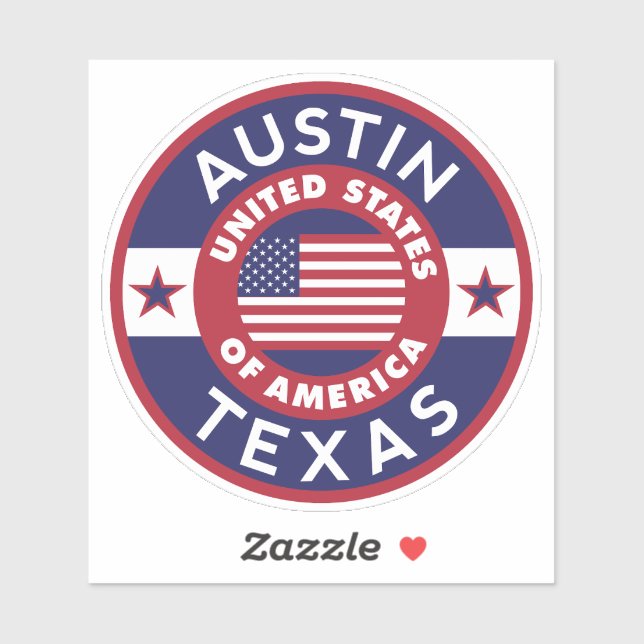 Sticker AUSTIN, Texas (Feuille)