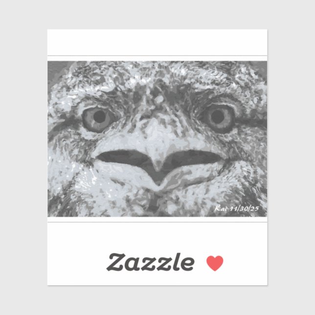 Sticker Australian Wildlife, Nature's Curmudgeon, Animal (Feuille)