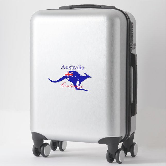 Sticker Australie Drapeau Kangaroo Thunder_Cove (Sur valise)