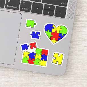 Sticker Autisme Acceptation Puzzle Sensibilisation sur l'a