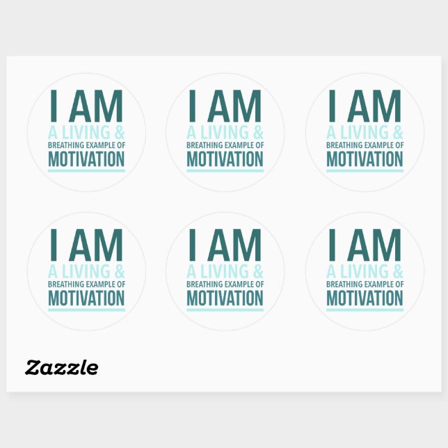 Sticker auto-motivation de typographie (Feuille)