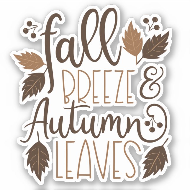 Sticker Automne Breeze Feuilles d'automne (Devant)