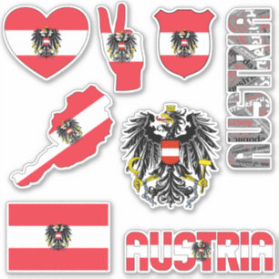 Sticker Autriche Extraordinaire Forme les symboles nationa