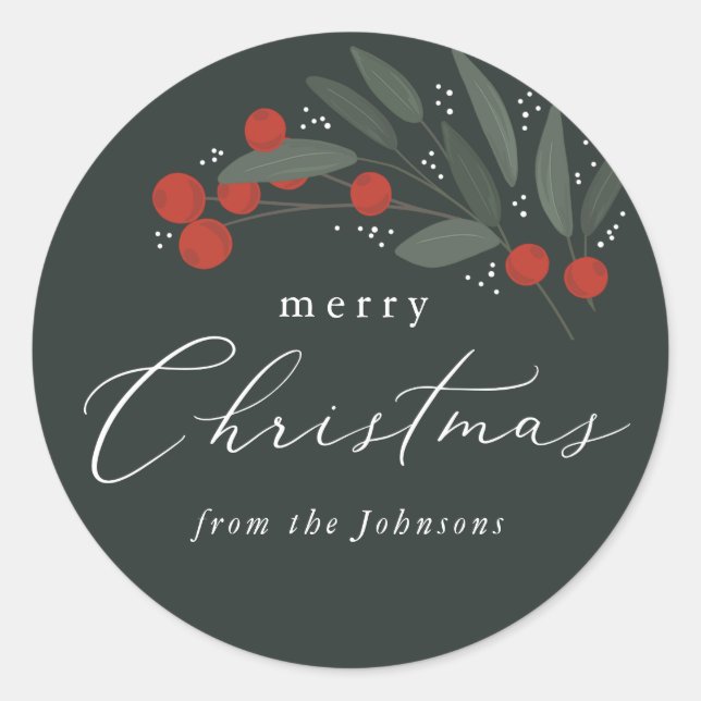 Sticker aux baies de Noël (Devant)