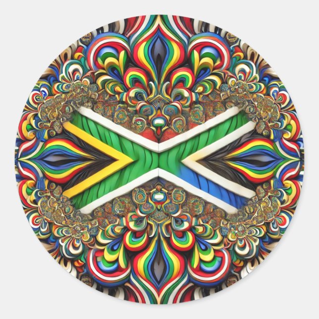 Sticker aux couleurs sud-africaines (Devant)