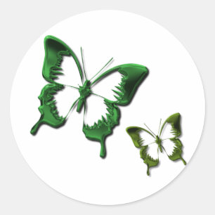 Sticker aux papillons verts