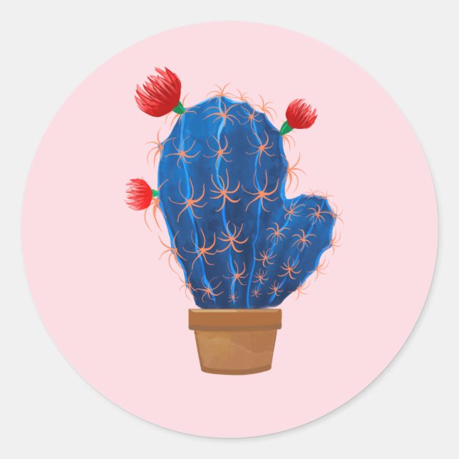 Sticker avec cactus doux (Devant)