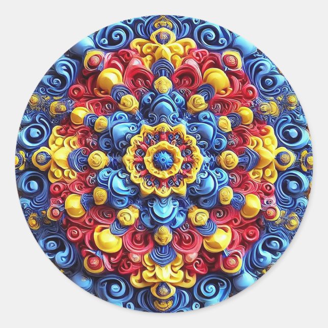 Sticker avec des couleurs roumaines Design (Devant)