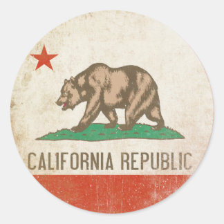 Sticker avec Distressed California Republic