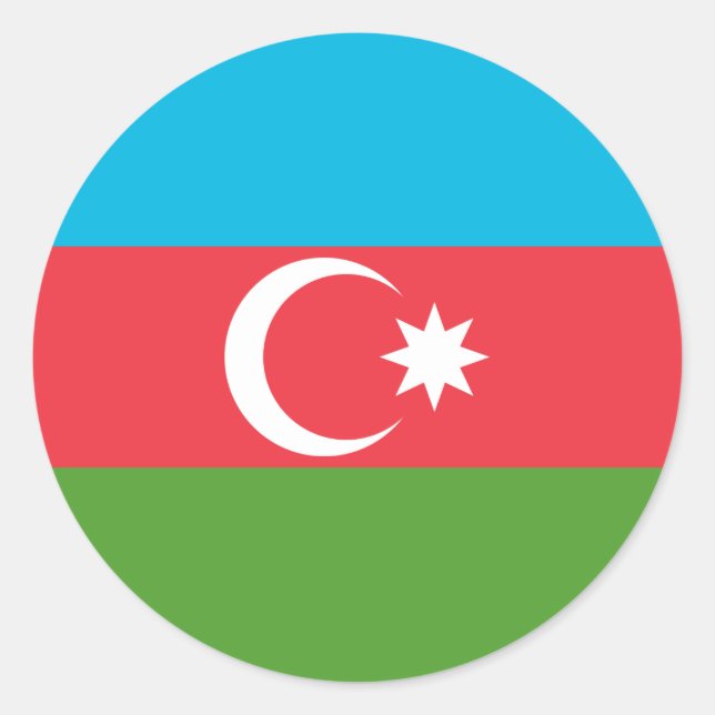 Sticker avec Drapeau d'Azerbaïdjan (Devant)