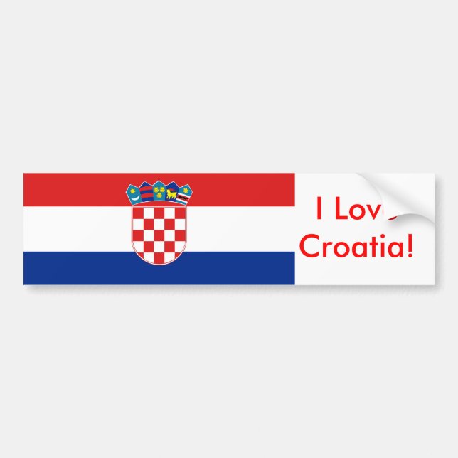 Sticker avec drapeau de Croatie (Devant)