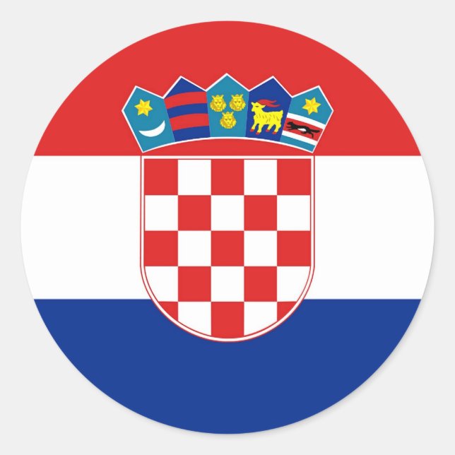 Sticker avec drapeau de Croatie (Devant)