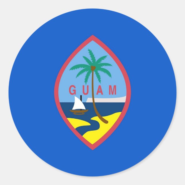 Sticker avec drapeau de Guam (Devant)