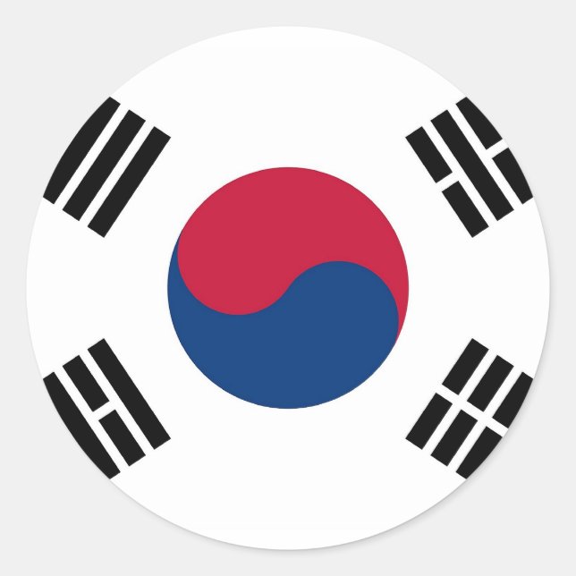 Sticker avec drapeau de la Corée du Sud (Devant)