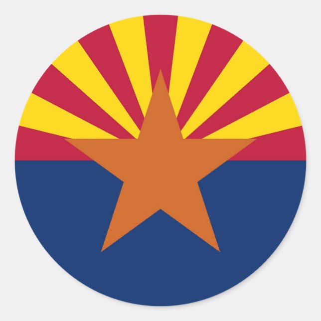 Sticker avec Drapeau de l'Arizona (Devant)