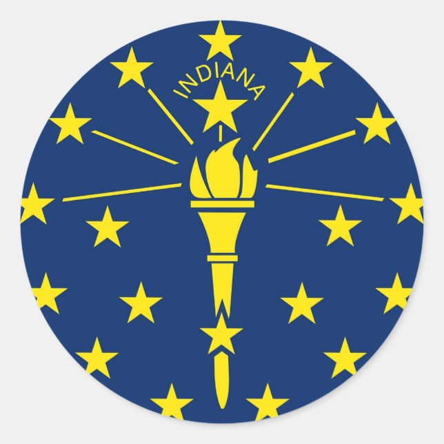 Sticker avec drapeau de l'Indiana (Devant)