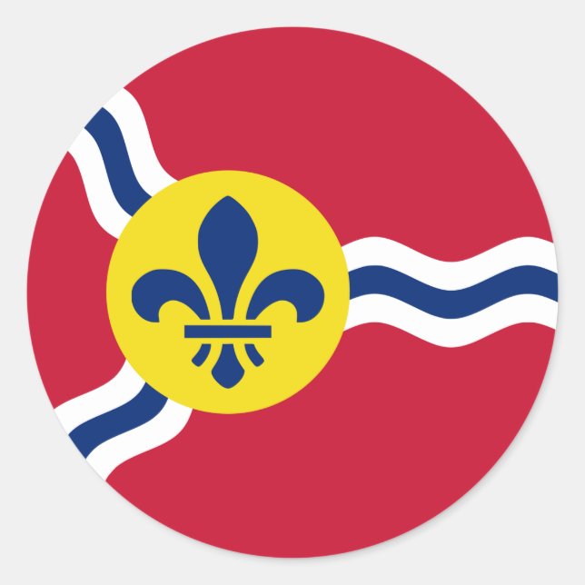 Sticker avec Drapeau de Saint-Louis, Missouri (Devant)