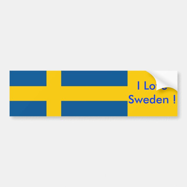 Sticker avec drapeau de Suède (Devant)