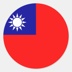 Sticker avec Drapeau de Taïwan