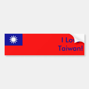 Sticker avec Drapeau de Taïwan