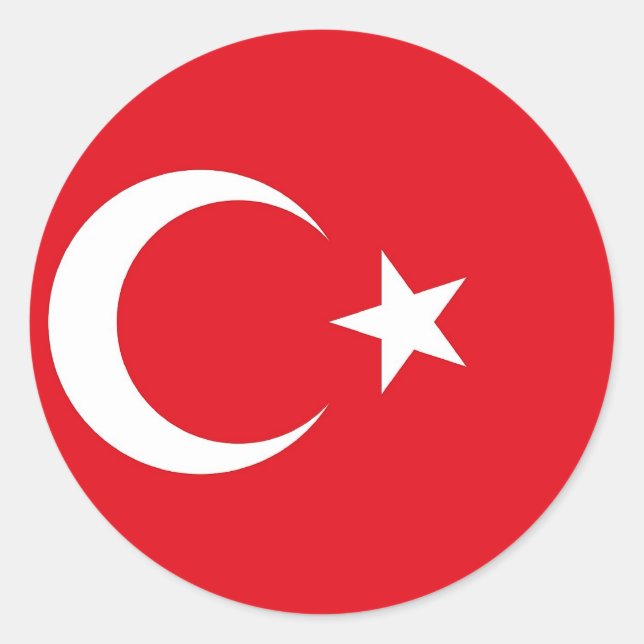Sticker avec Drapeau de Turquie (Devant)