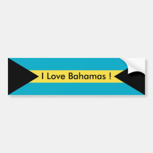 Sticker avec drapeau des Bahamas