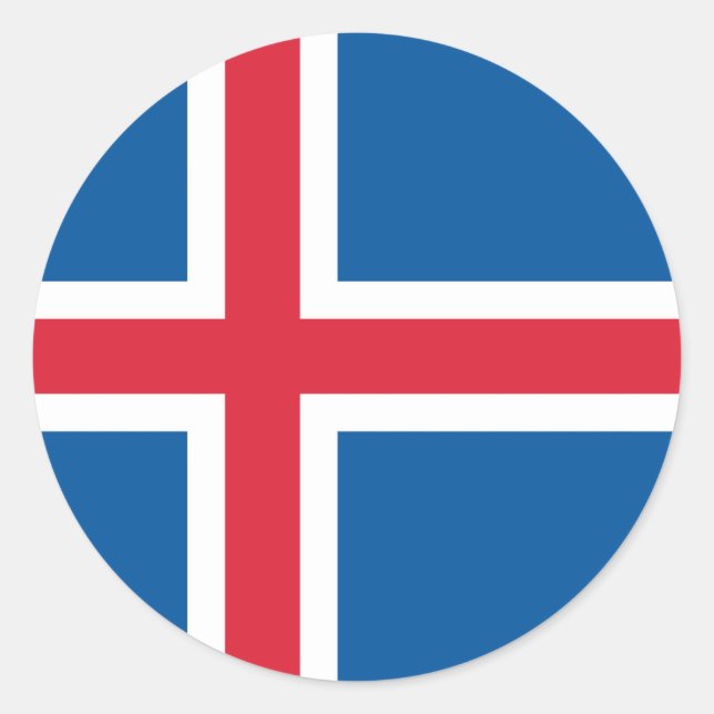 Sticker avec Drapeau d'Islande (Devant)