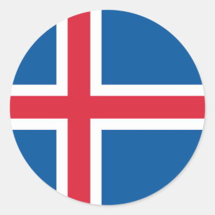 Sticker avec Drapeau d'Islande